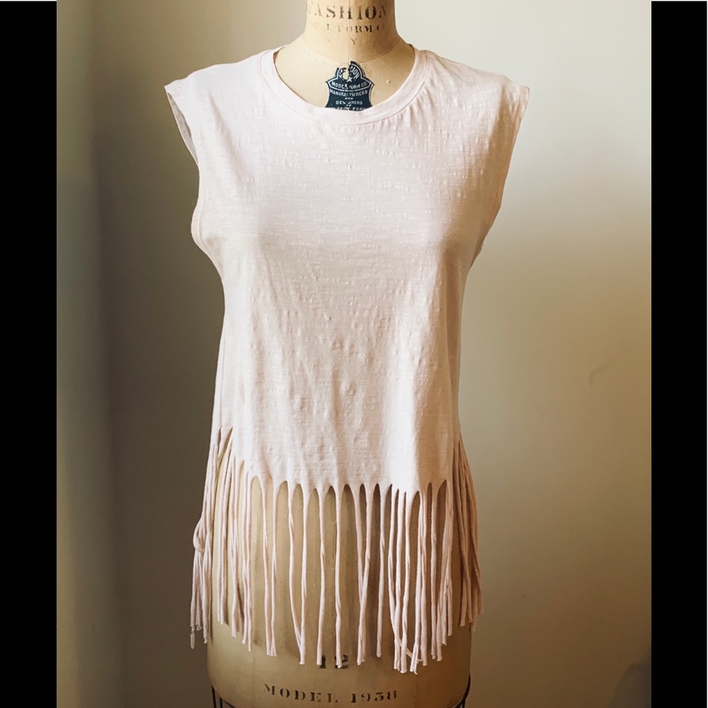 Anthropologie Brand Pepin Fringe Tee